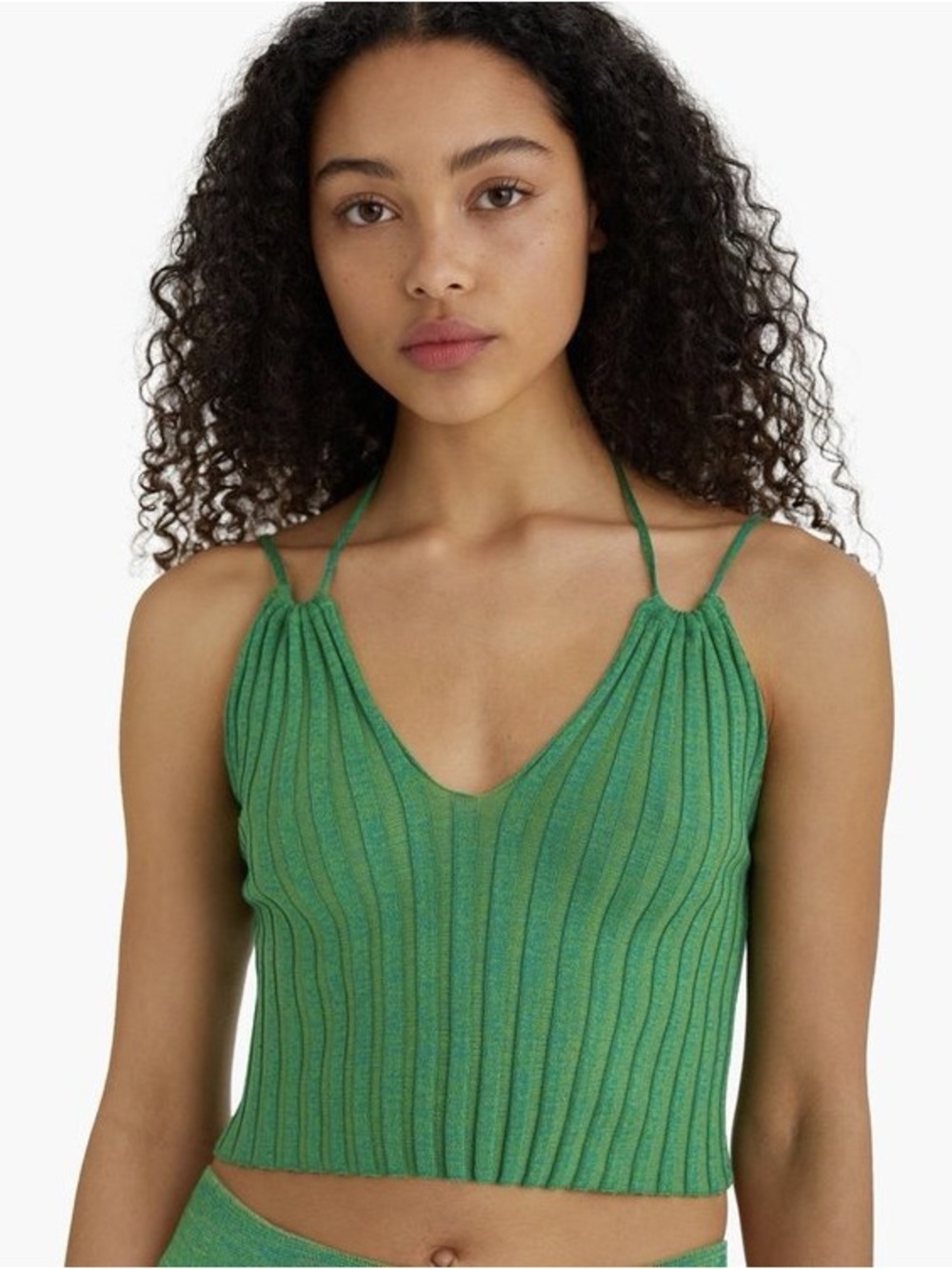 Paloma Wool Block Rib Top Green - Picture 2 of 8